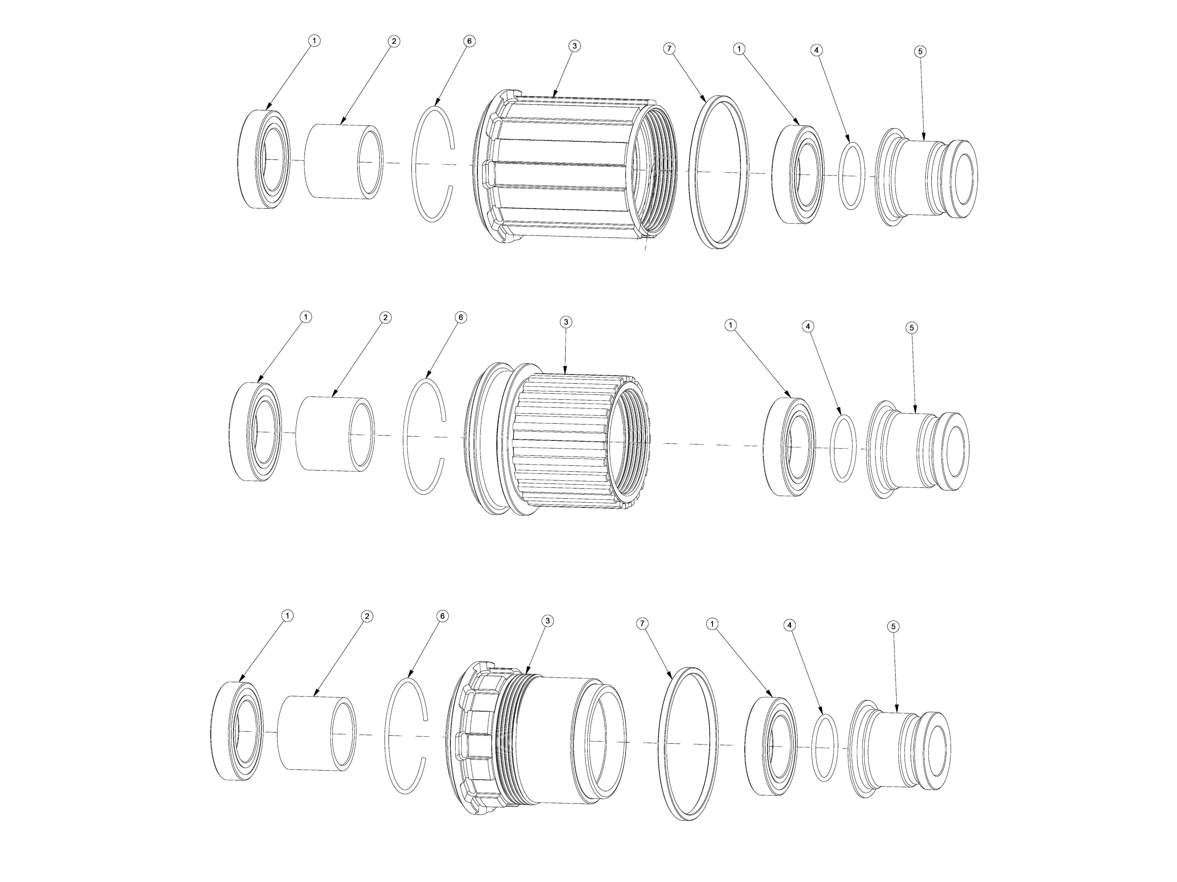 freehub-exploded-view-parts-list